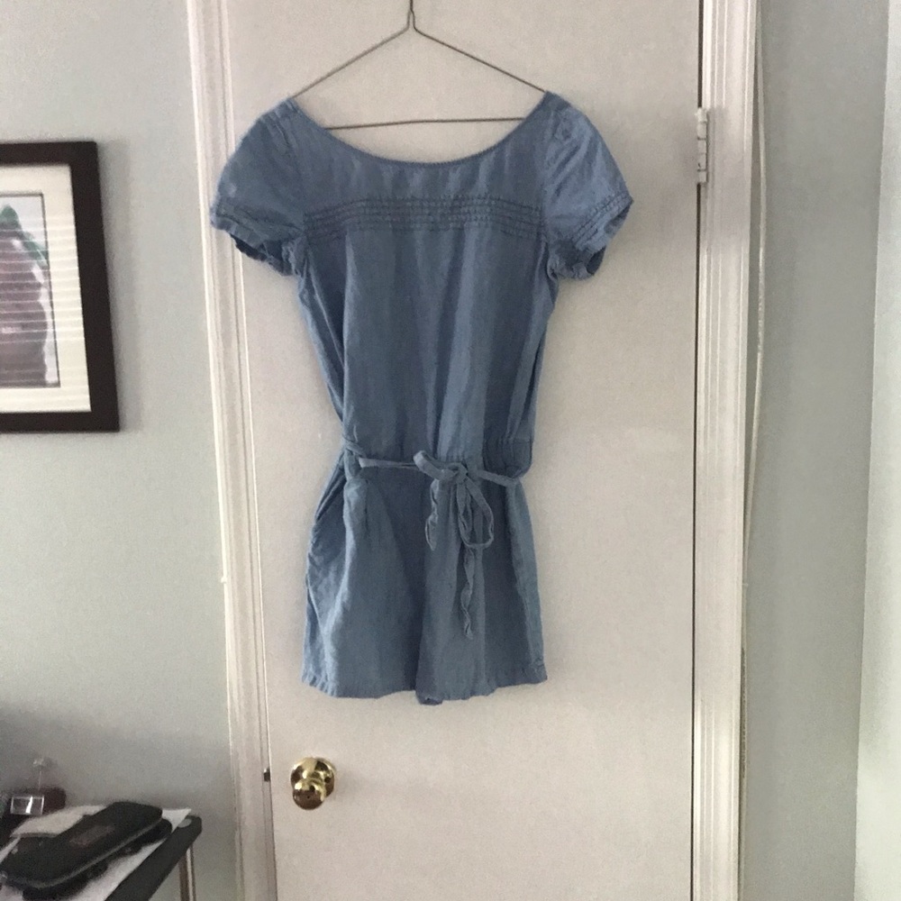Ann Taylor Loft Summer Jean Short Jumpsuit